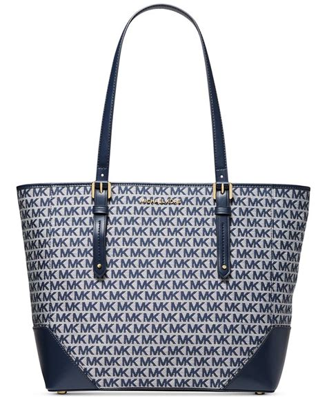 michael michael kors aria tote bag - large|Aria Large Signature Logo Jacquard Tote Bag .